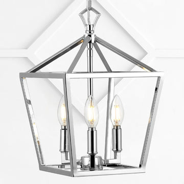 Iris 10" Iron Classic Modern Lantern LED Pendant - JONATHAN Y